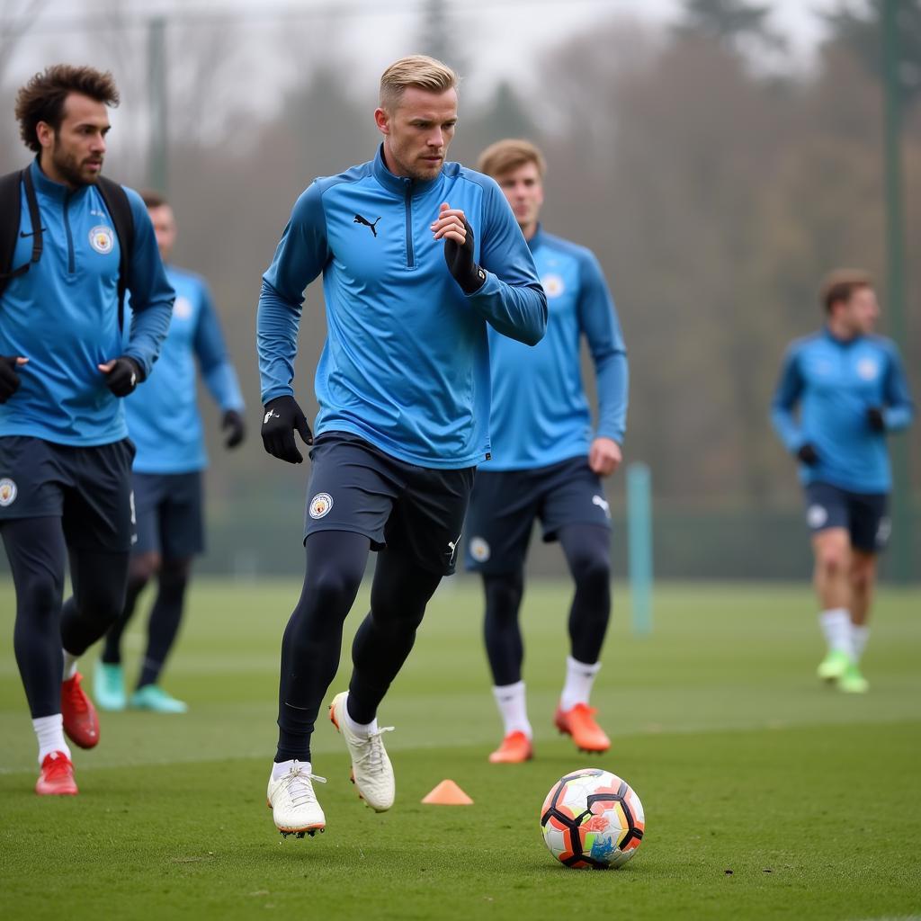 Haaland training session ahead of the Nottingham Forrest match