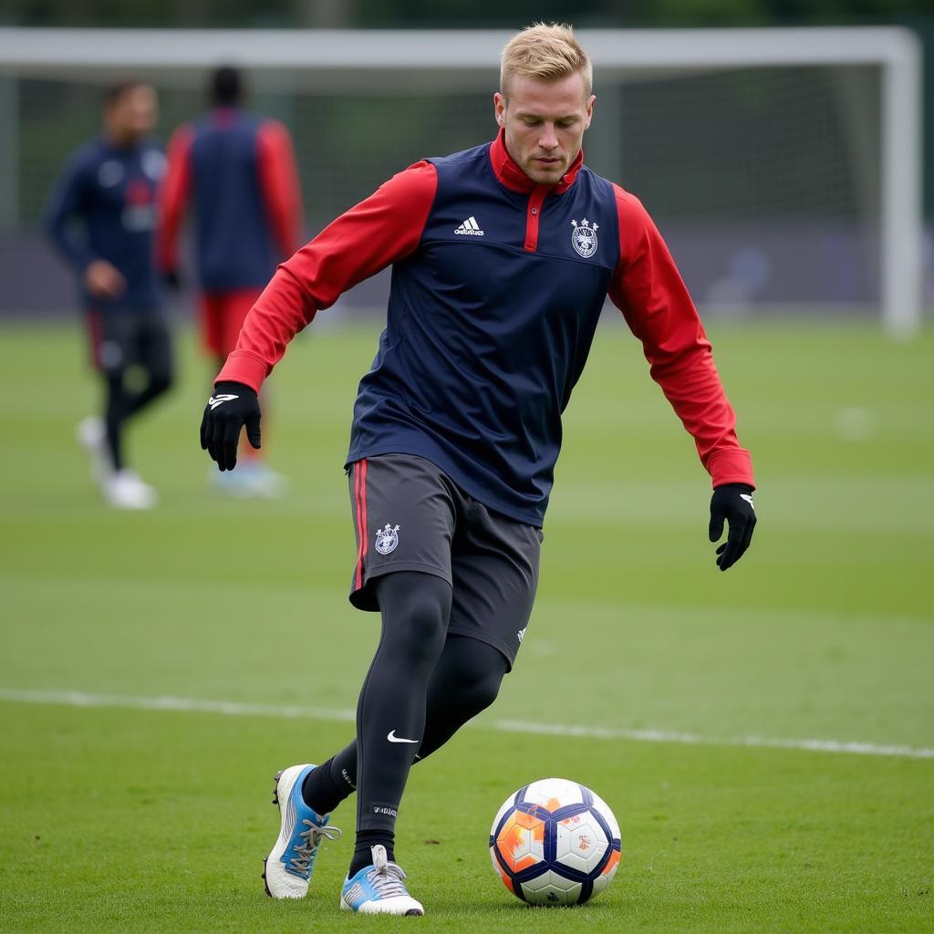 Haaland in Training Session, Preparing for Tottenham Match