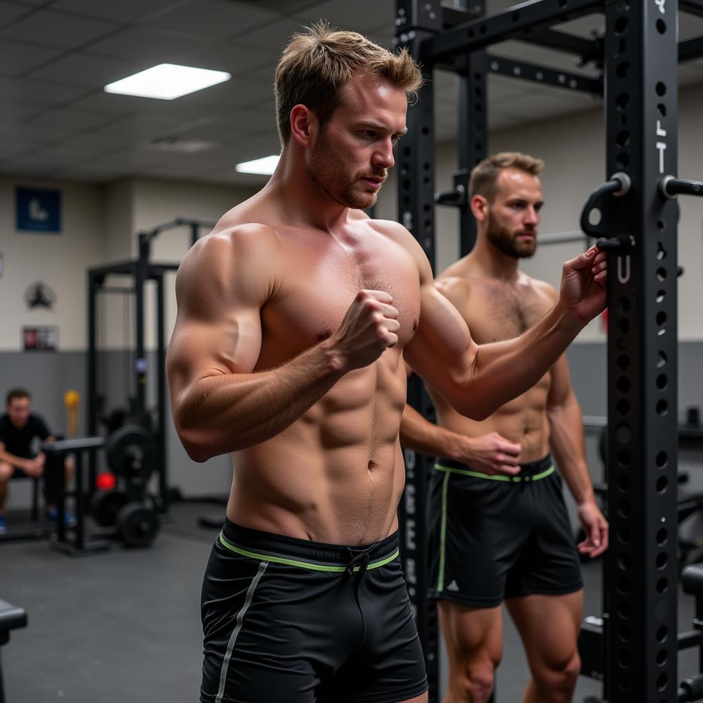 Erling Haaland training in shorts