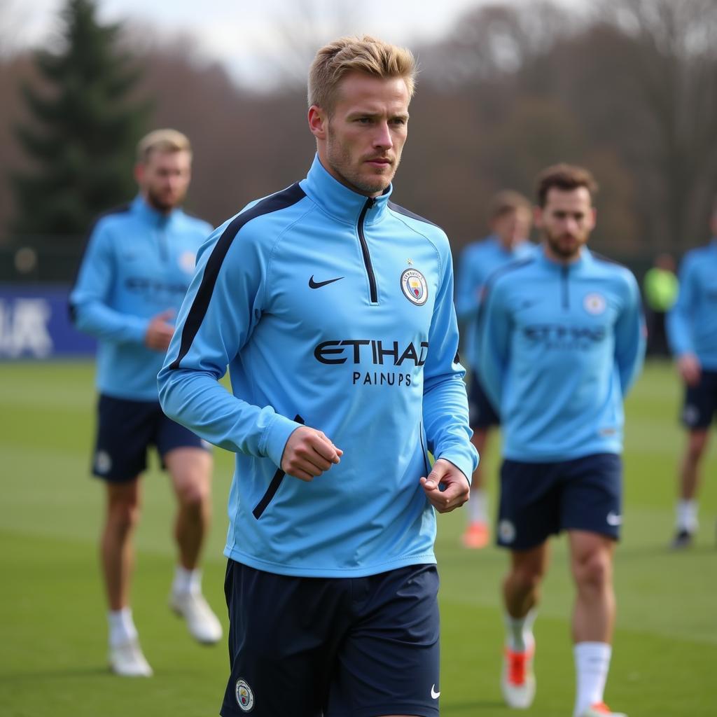 Haaland Training with Man City