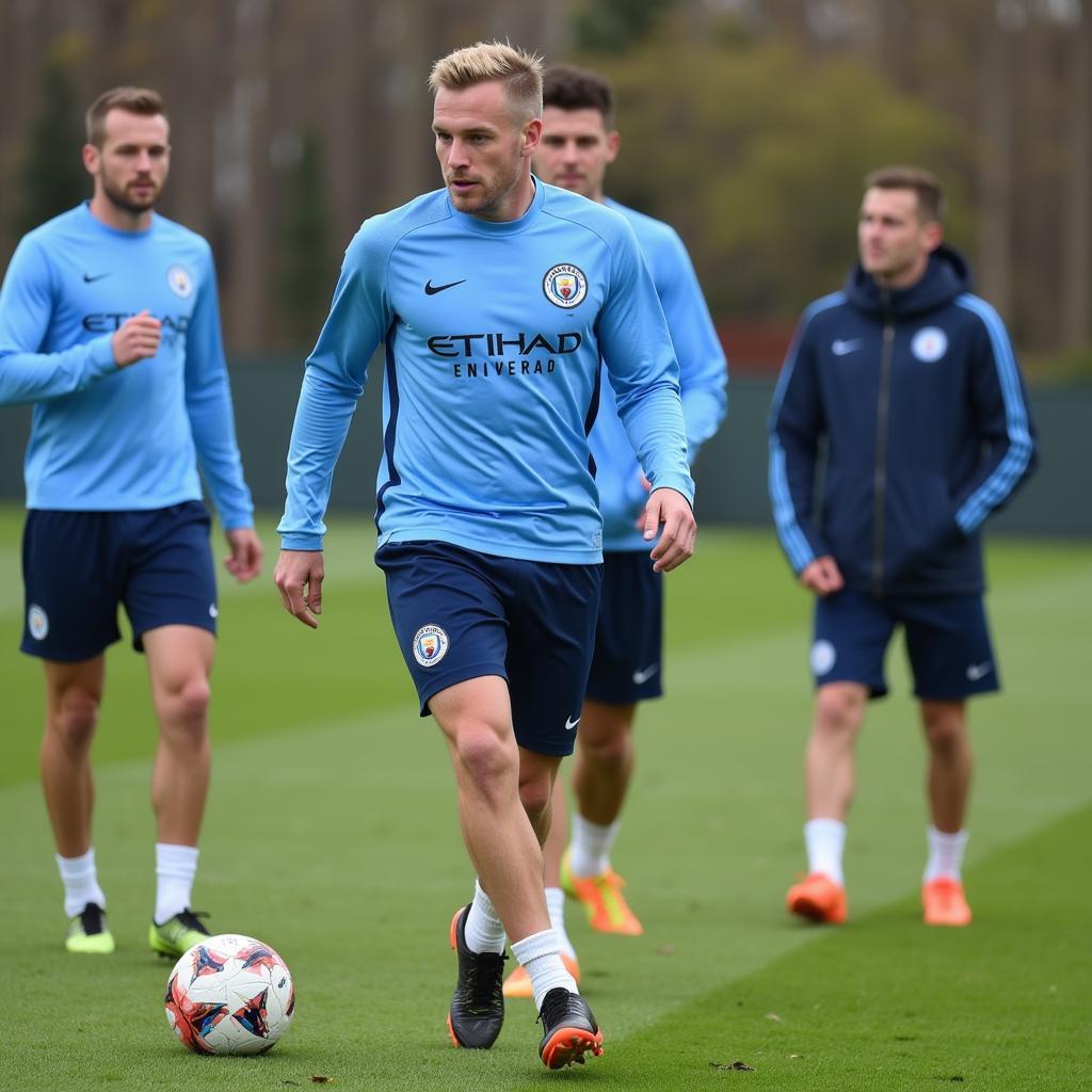 Haaland Training with Man City