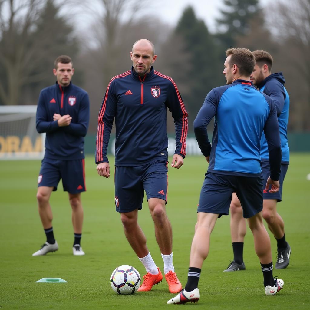 Erling Haaland training with the Norway national team