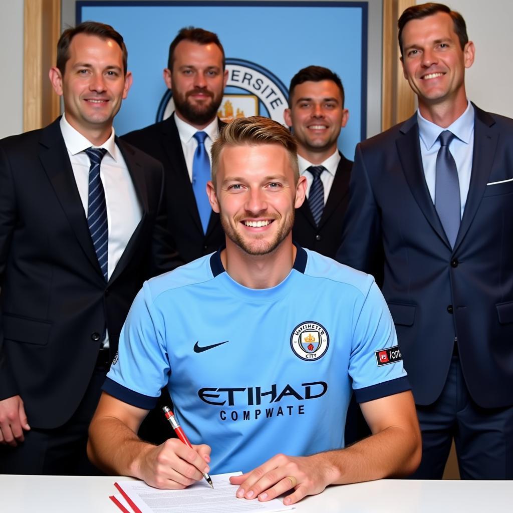 Haaland Signing Ceremony at Manchester City