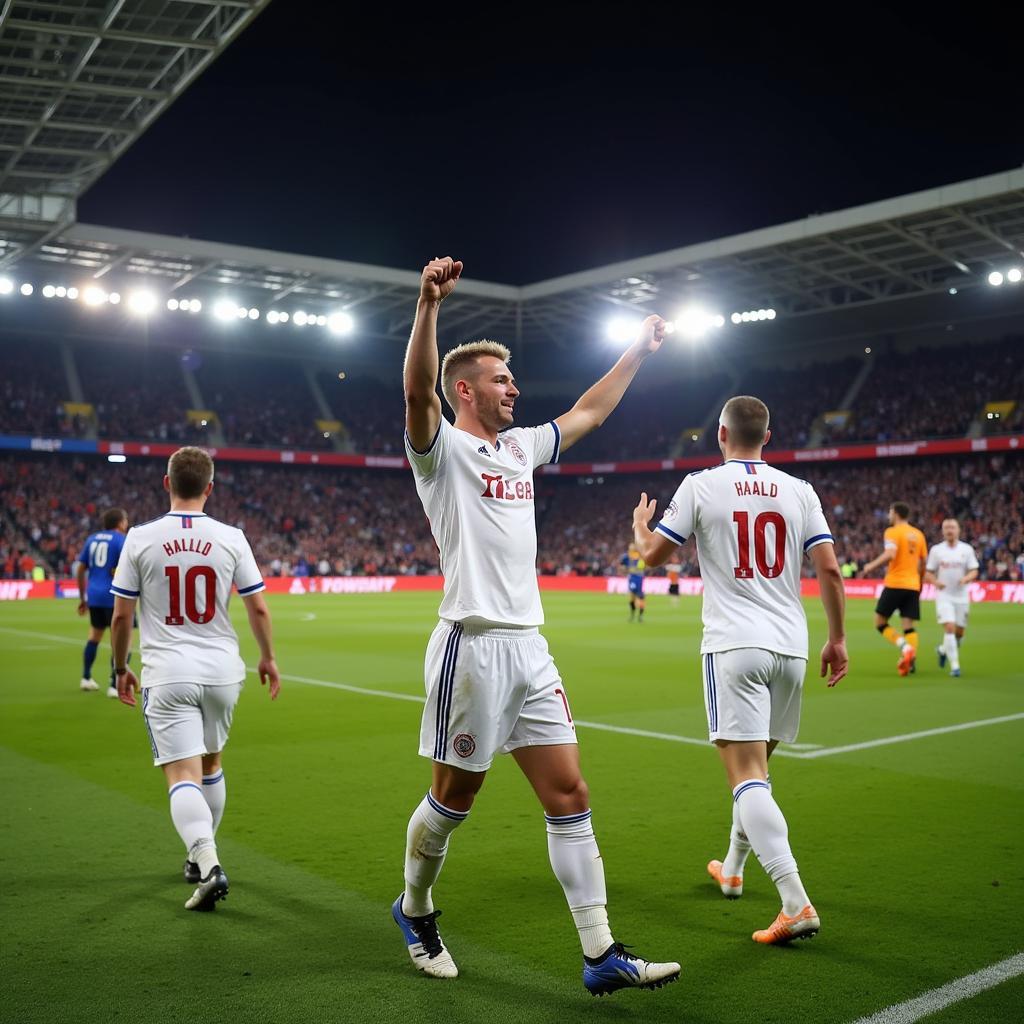 Erling Haaland Celebrating UCL Goals