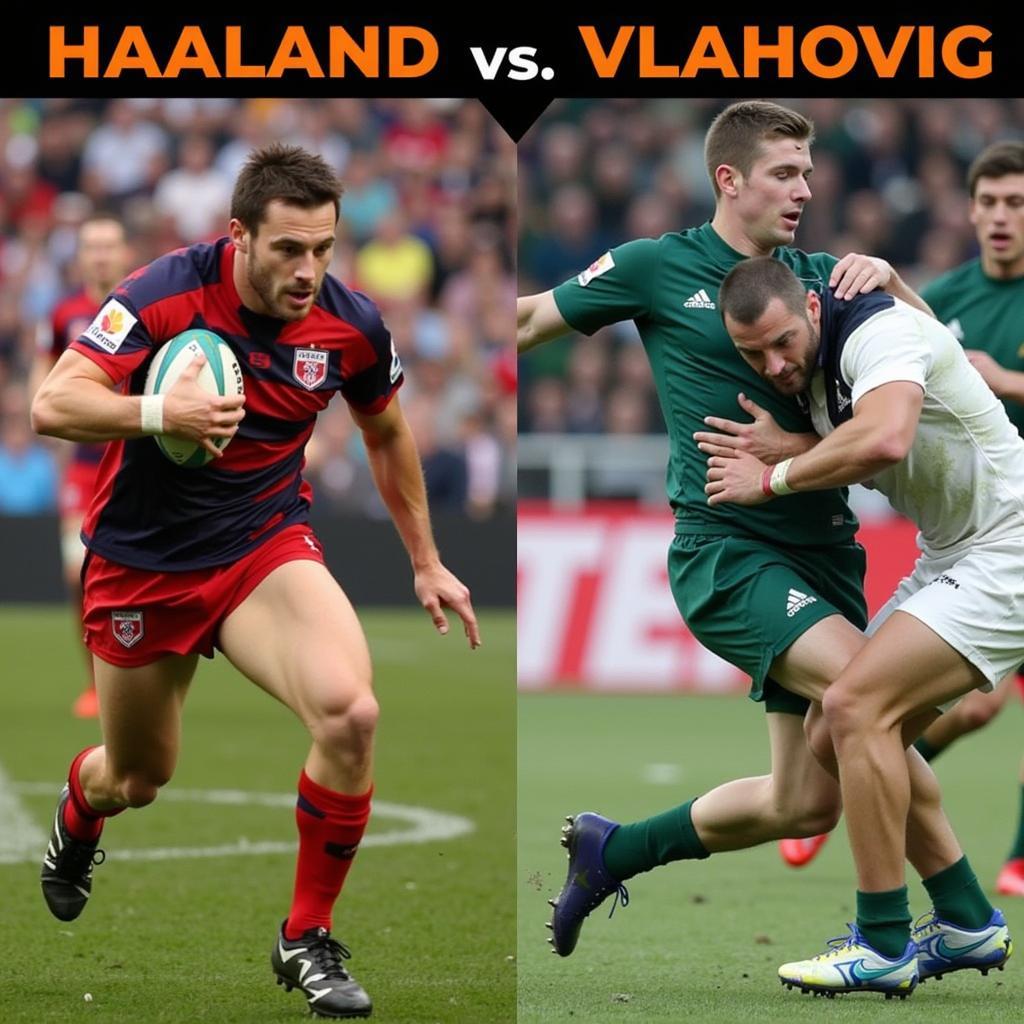 Haaland and Vlahovic Physical Comparison