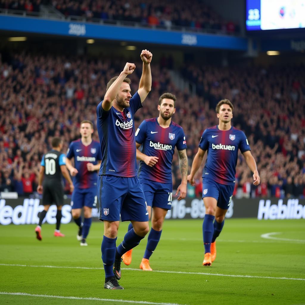 Haaland celebrates a goal against Hoffenheim