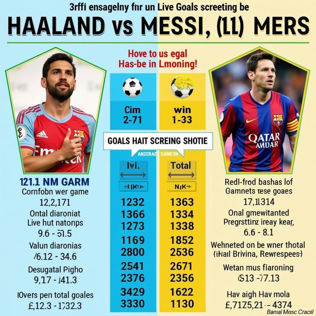 Haaland vs Messi Goal Scoring Stats Comparison