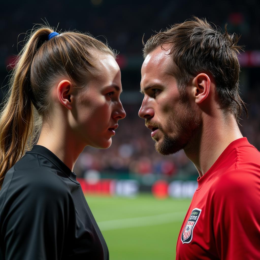 Haaland and Van Dijk face off during a match