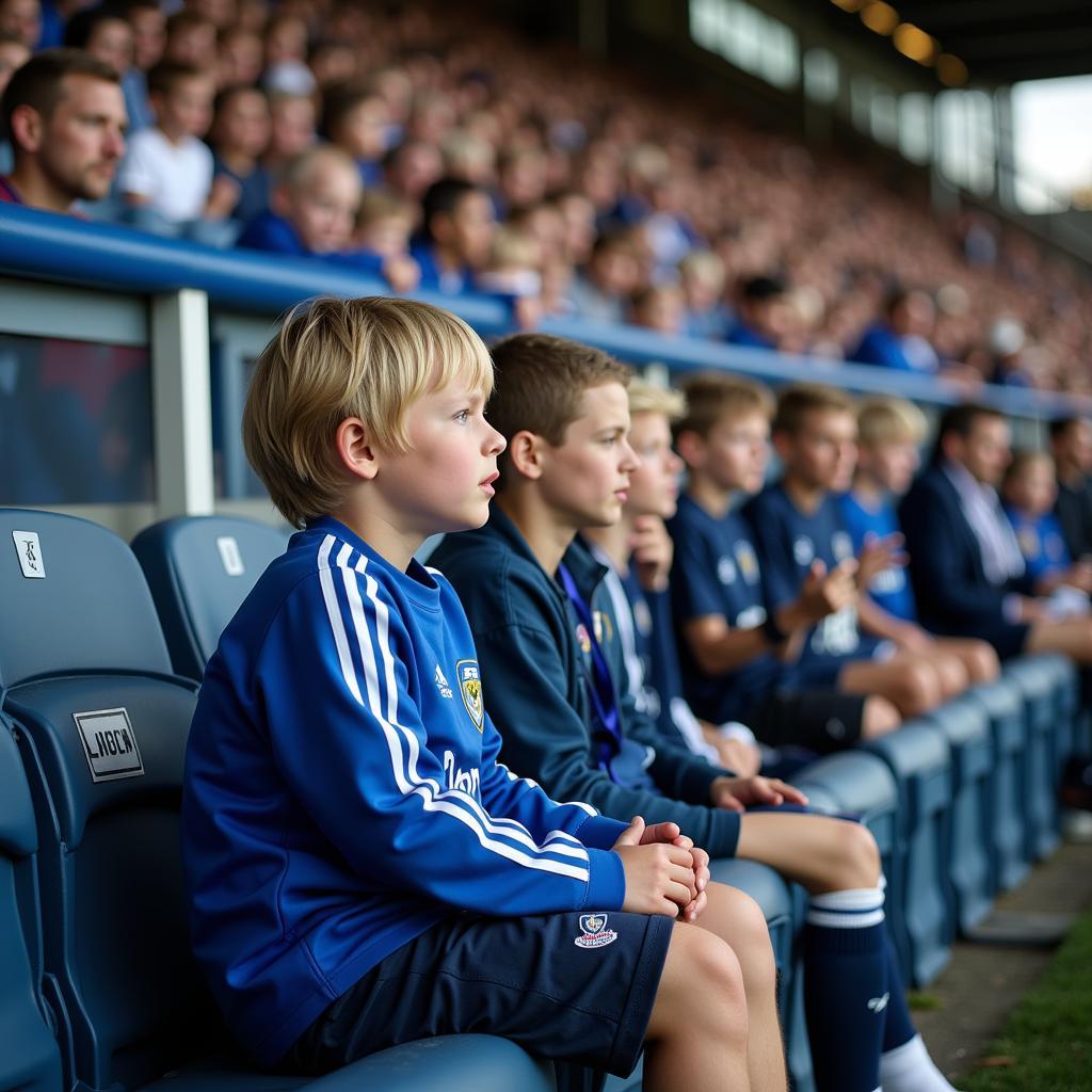 Erling Haaland watching his father play for Leeds United