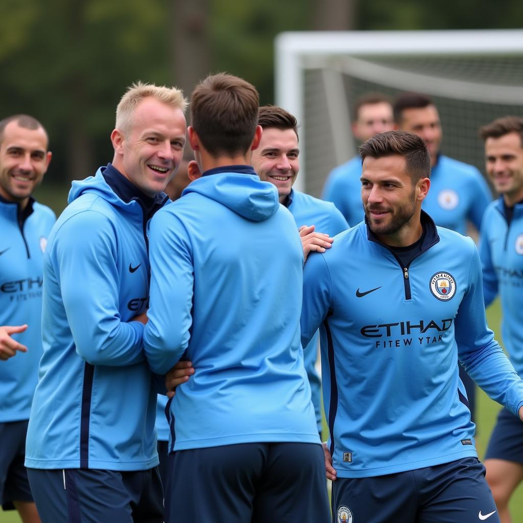 Haaland with Manchester City Teammates