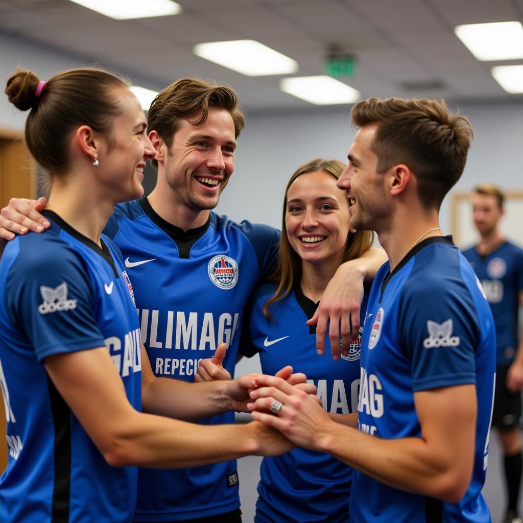 Erling Haaland with his teammates