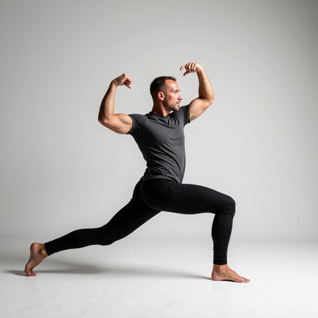 Erling Haaland performing a yoga pose