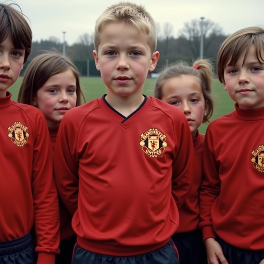 Erling Haaland Youth Team Photo with Manchester United Hints