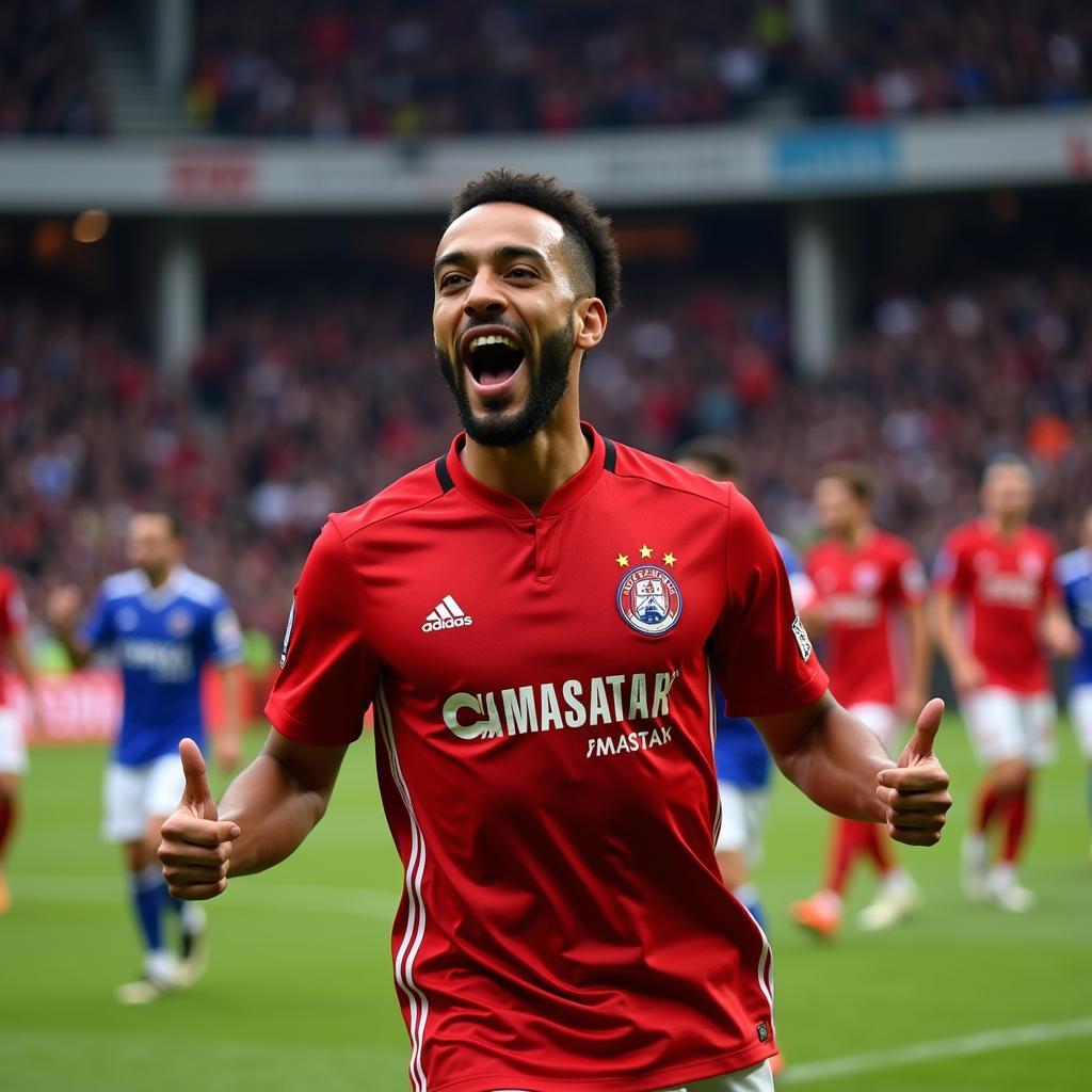 Hakim Ziyech Celebrating a Goal for Galatasaray