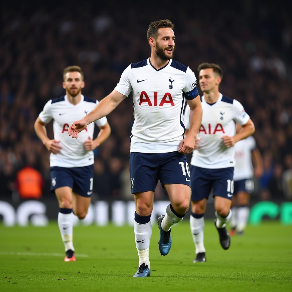 Harry Kane Celebrating a Goal for Tottenham in 2018