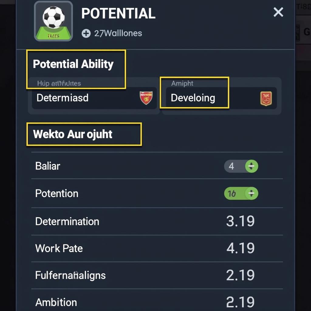 High-Potential Player Attributes in F04