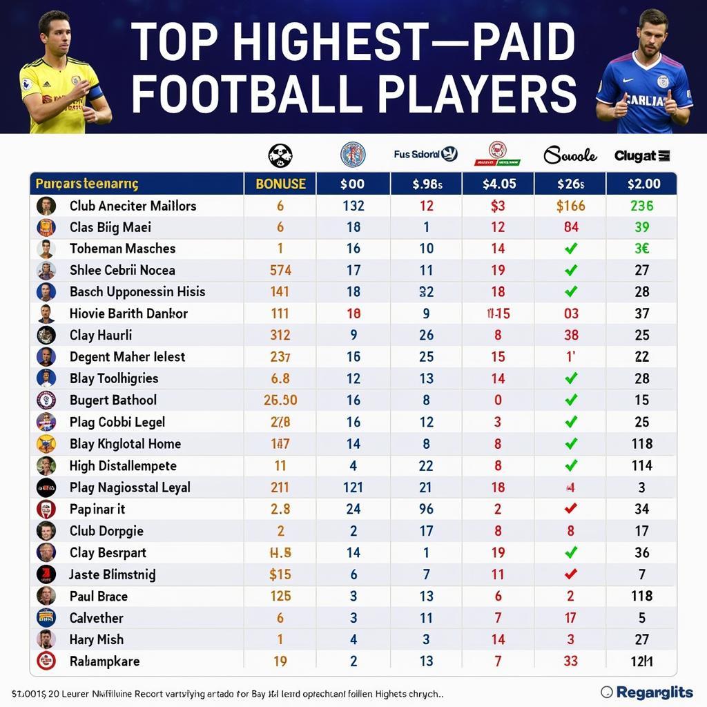 Top 20 Highest Paid Football Players - Salaries and Endorsements