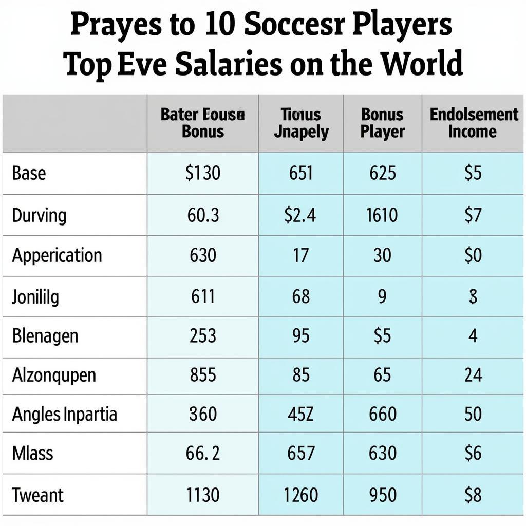 Comparing Highest Paid Soccer Players