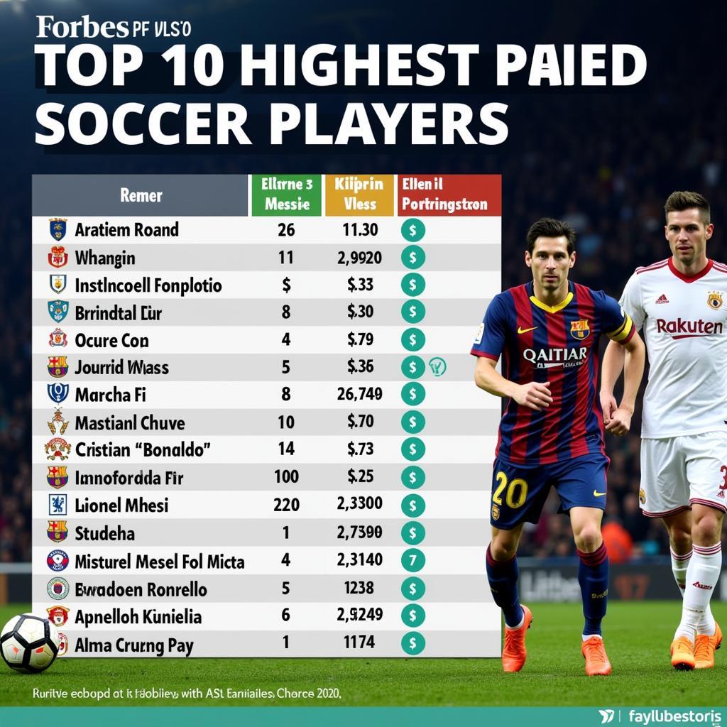 Top 10 Highest-Paid Soccer Players According to Forbes