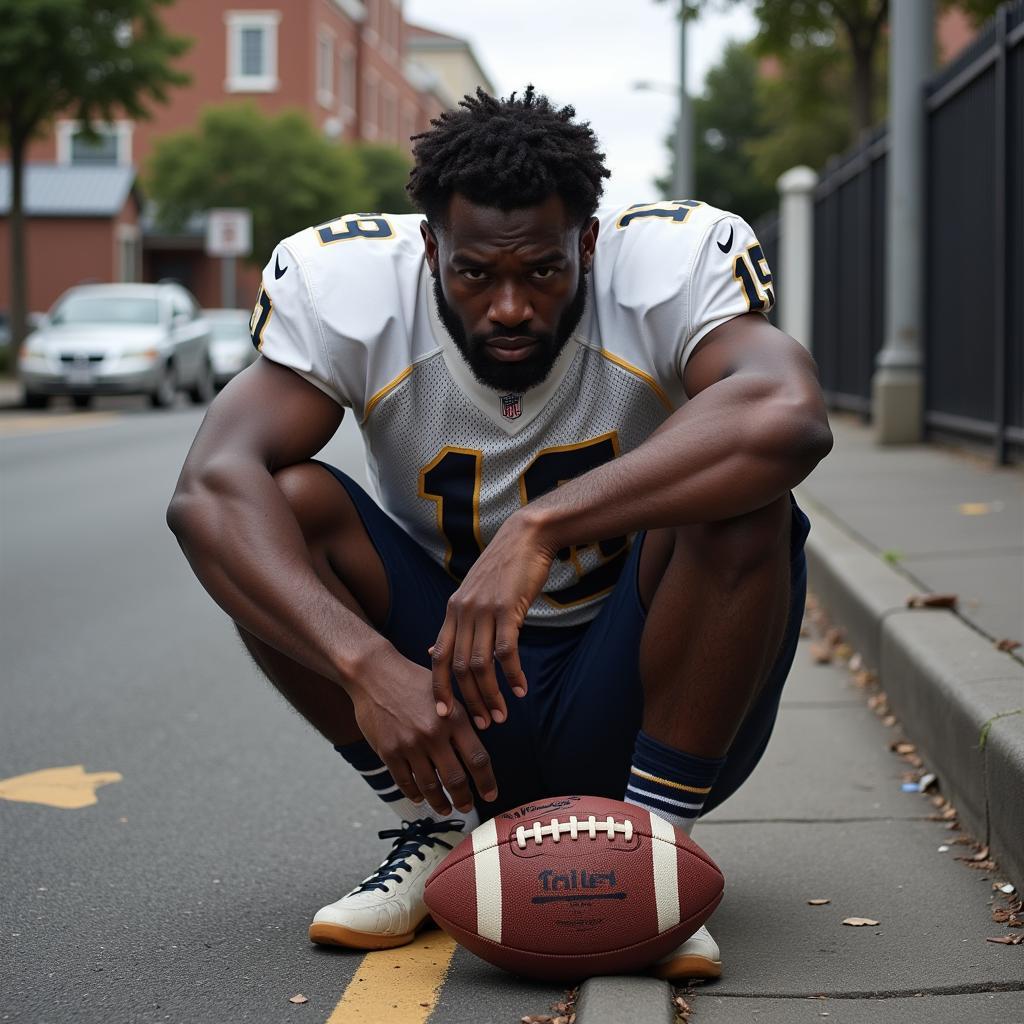 A homeless Malaysian football player struggling on the streets