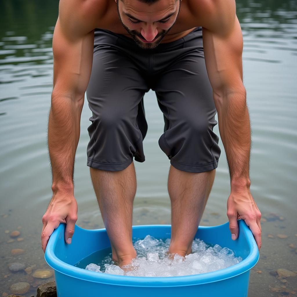 Erling Haaland Icing Feet Routine