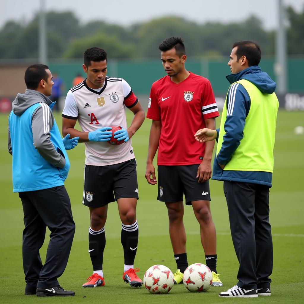 Indonesian Football Player Injury During Training