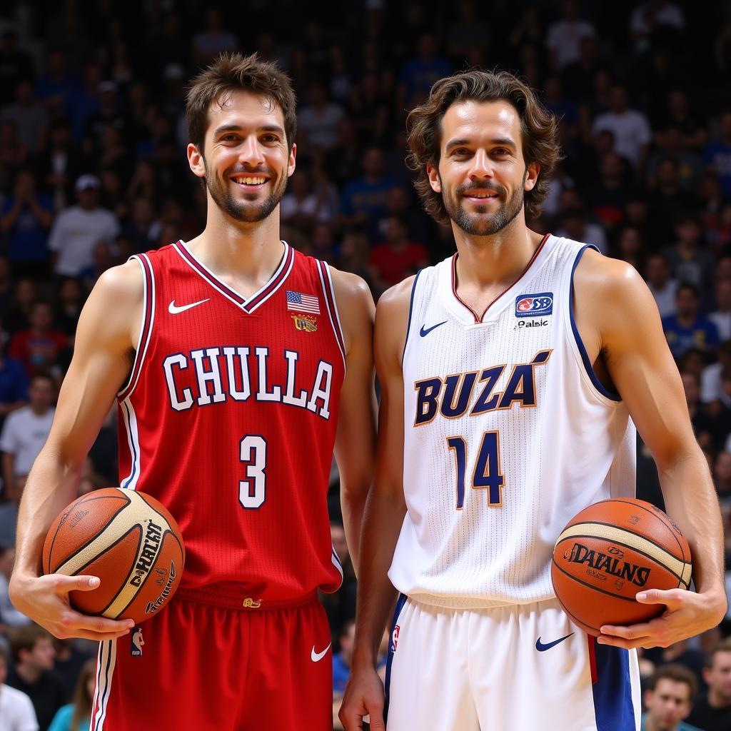 International Basketball Stars: Dirk Nowitzki and Pau Gasol