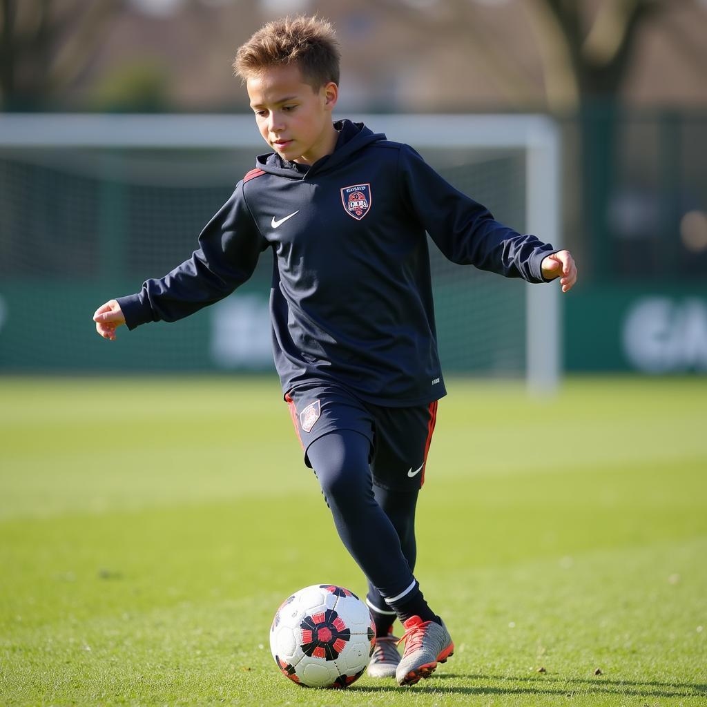 Julian Lelieveld training at a youth academy