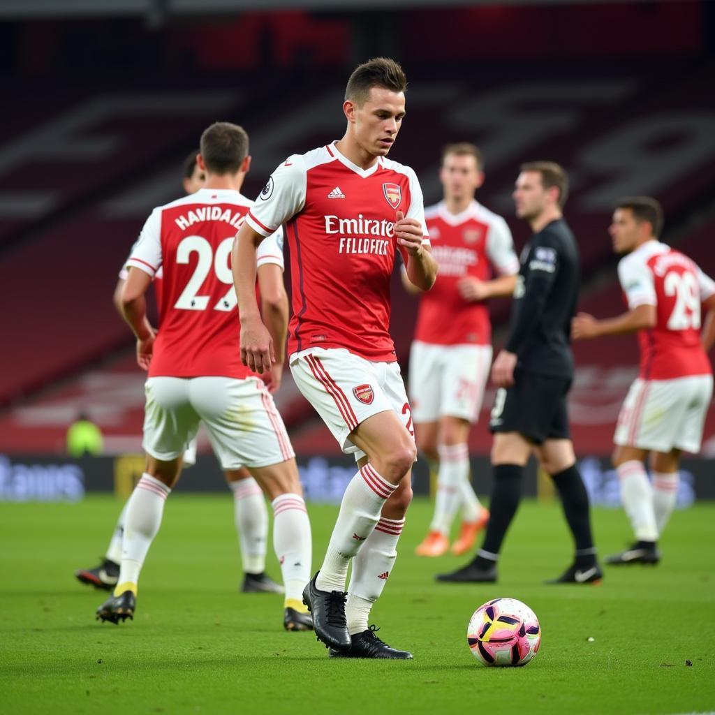 Kai Havertz wearing the number 29 jersey for Arsenal