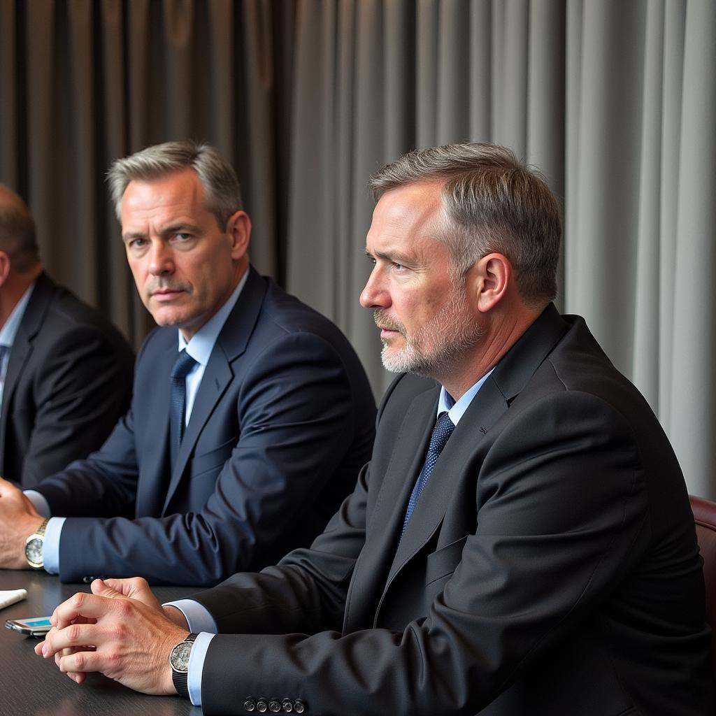 Keane and Haaland at a Press Conference