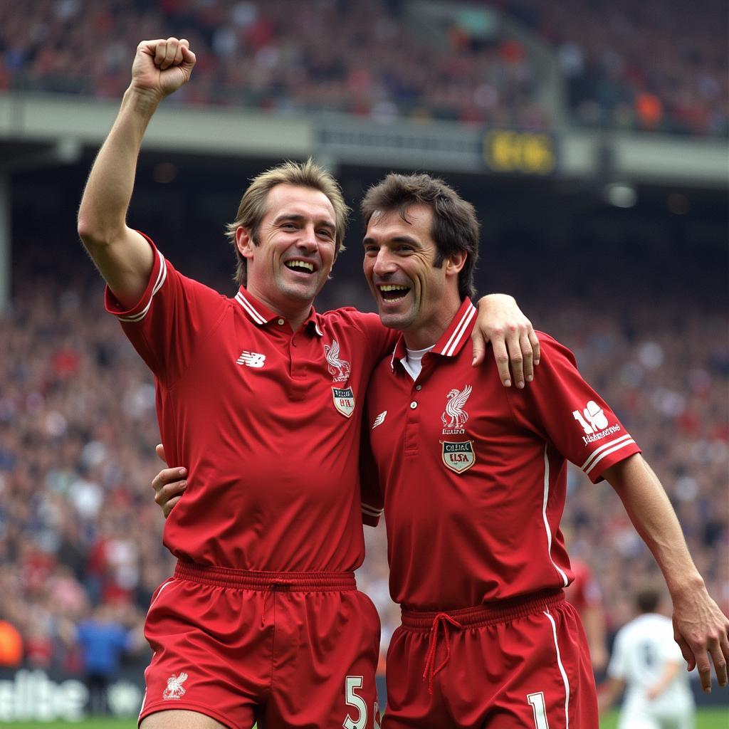 Kenny Dalglish and Ian Rush Celebrating a Goal