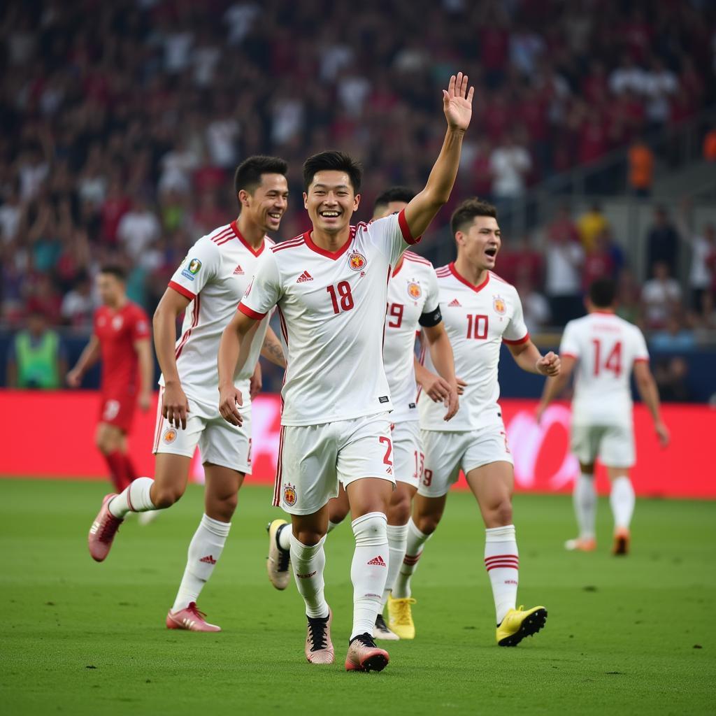 Kim Jung Min Celebrating a Goal