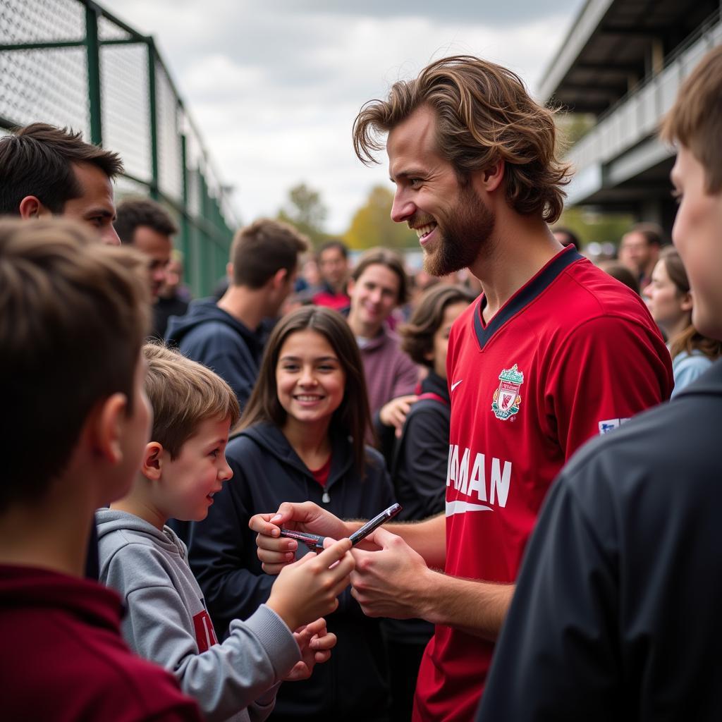 Kristian Haaland Interacting with Fans