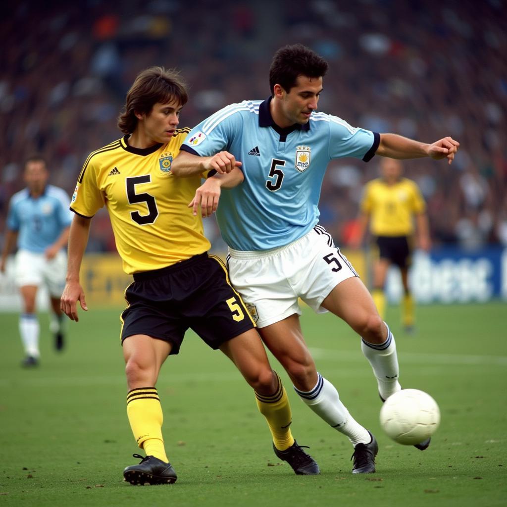 Legendary Argentinian Number 5 Midfielders in Action