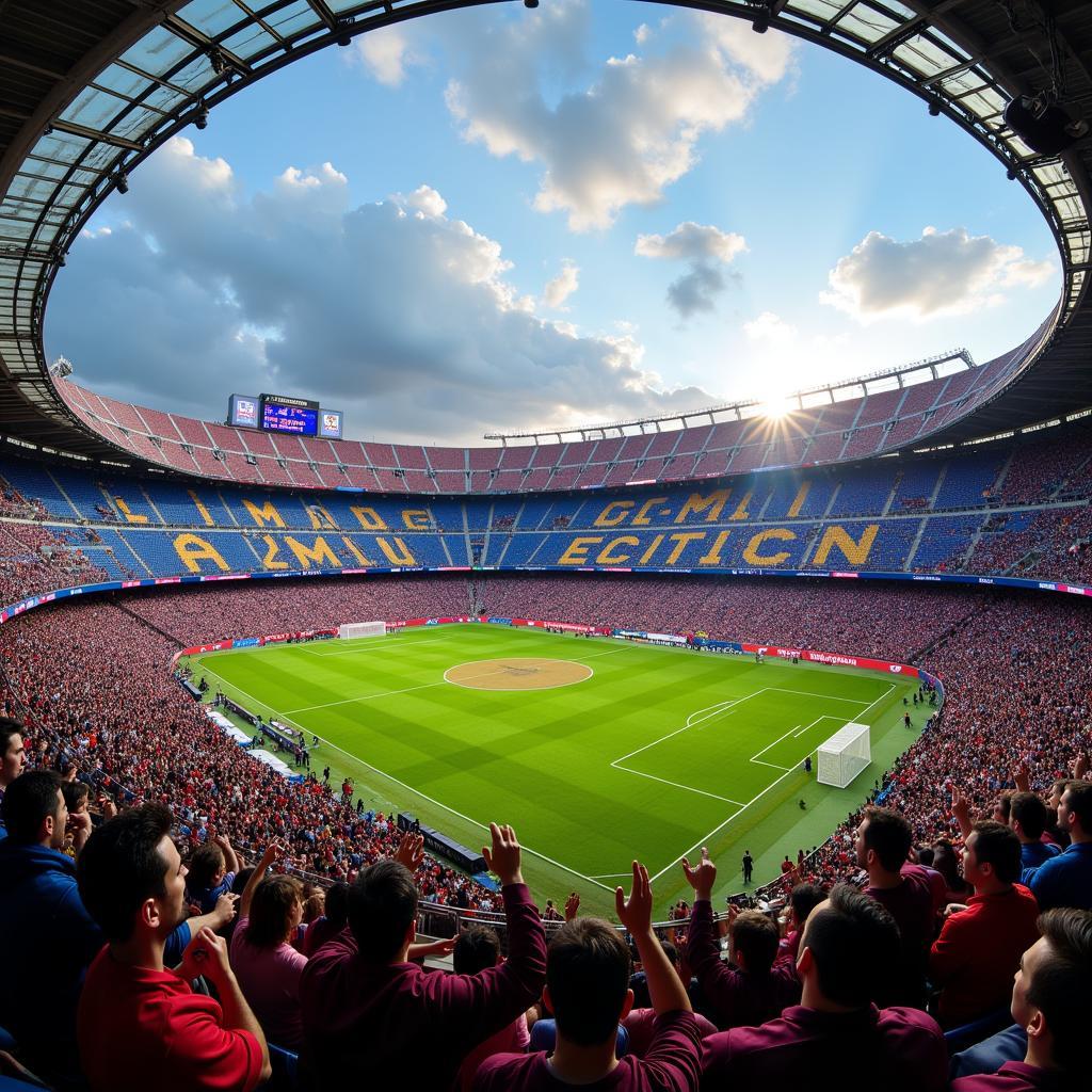 Legendary Barca Players at Camp Nou