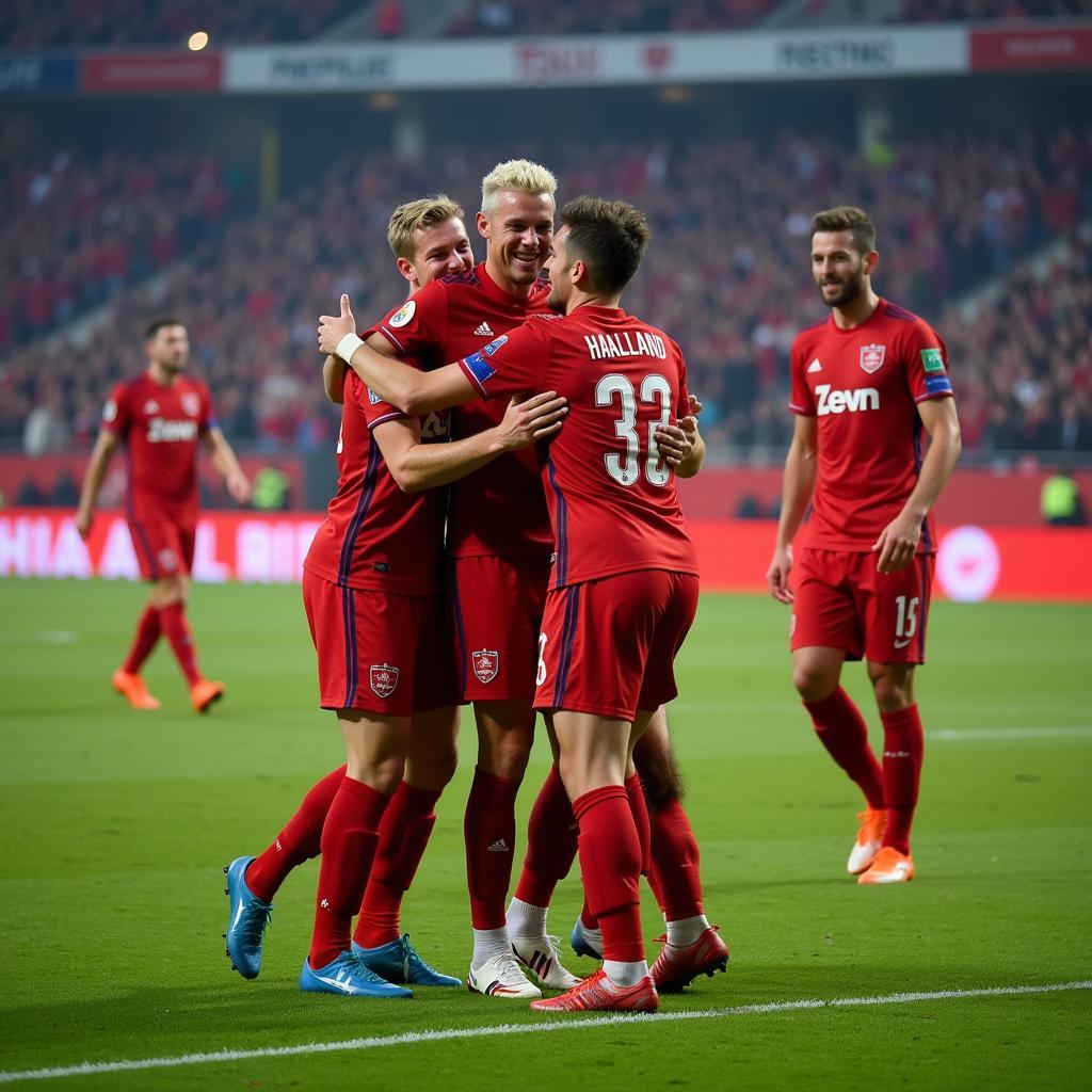 Leipzig Haaland: Goal Celebration against RB Leipzig