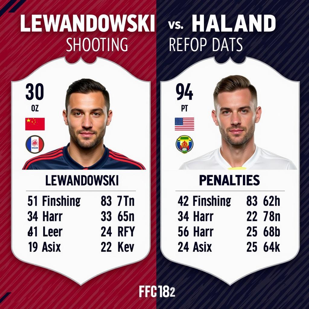 Lewandowski vs Haaland FIFA 22 Shooting Comparison