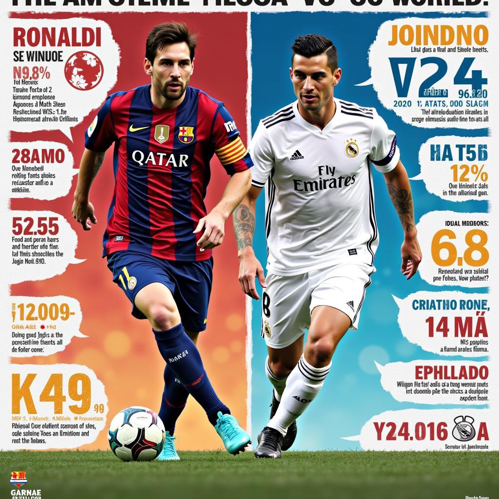 Lionel Messi vs. Cristiano Ronaldo: A Visual Comparison of Their Skills and Achievements