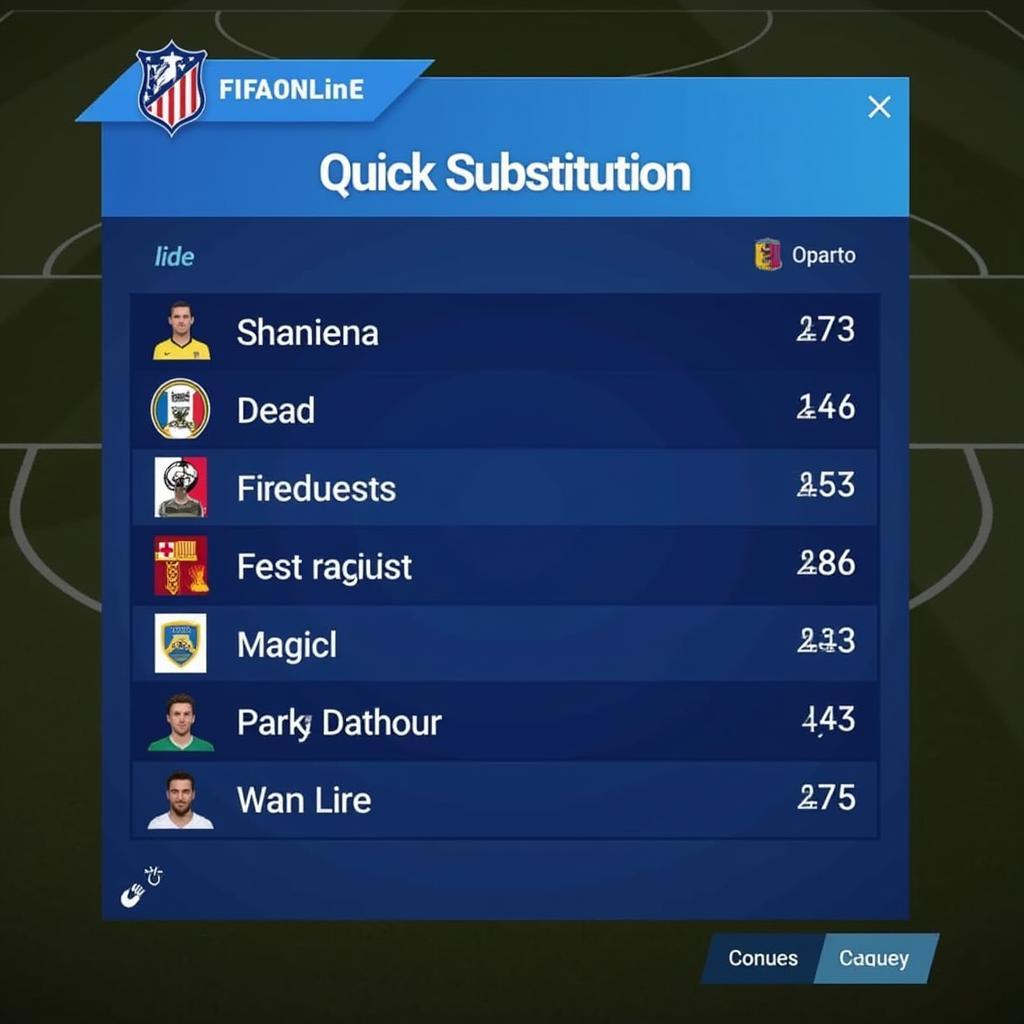 Live Substitutions in FIFA Mobile