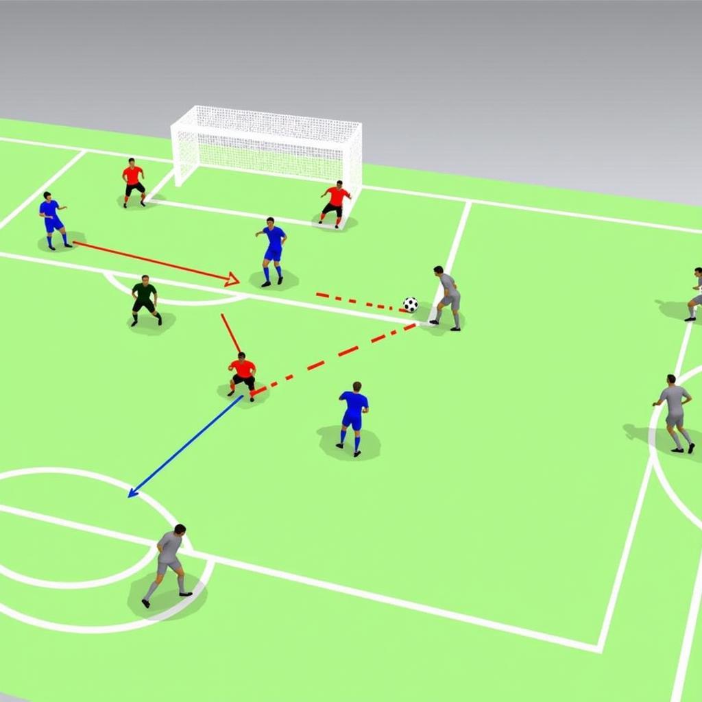 Dangerous Low Driven Cross in the Penalty Area