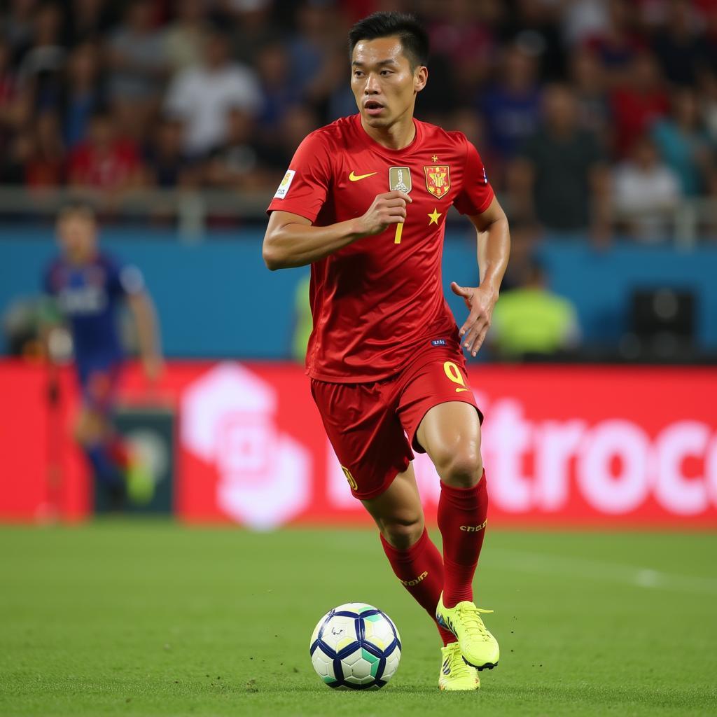 Luong Xuan Truong Representing the Vietnamese National Team