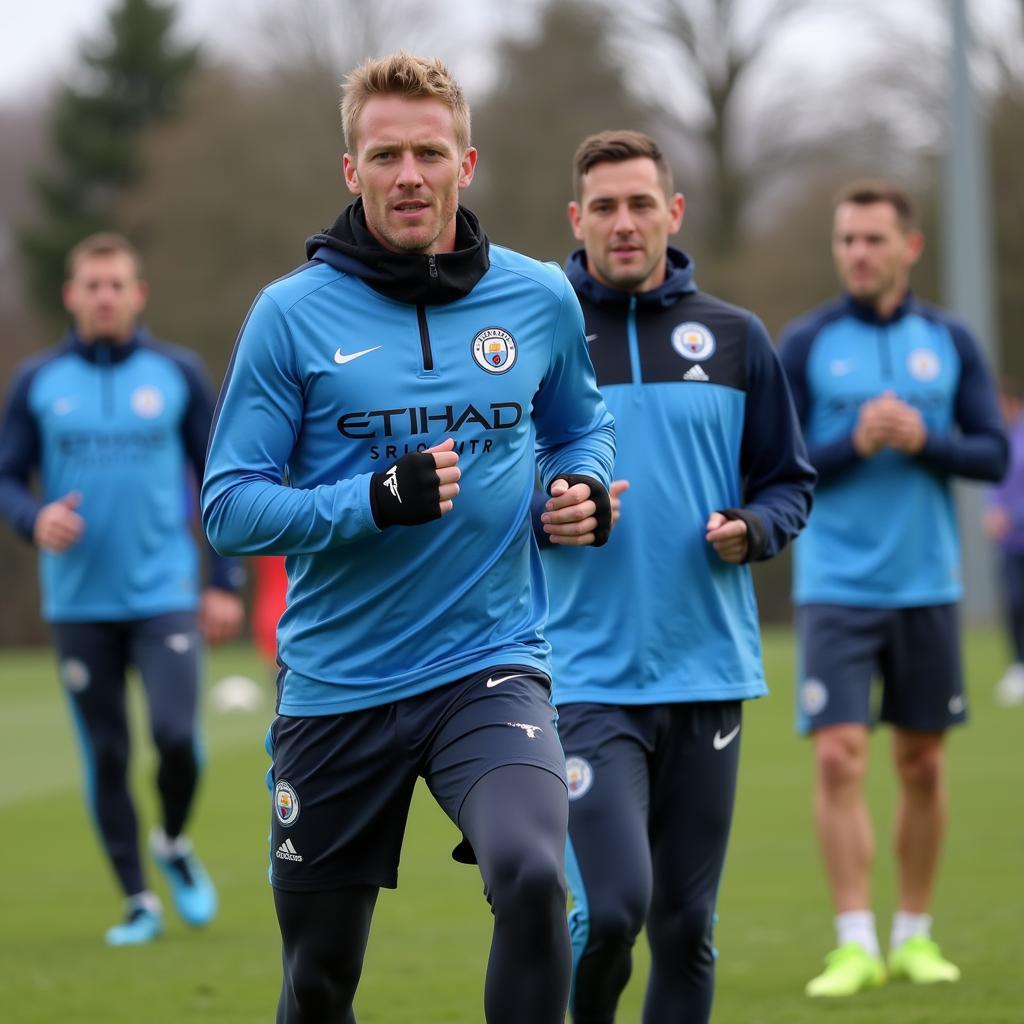 Haaland Training with Manchester City