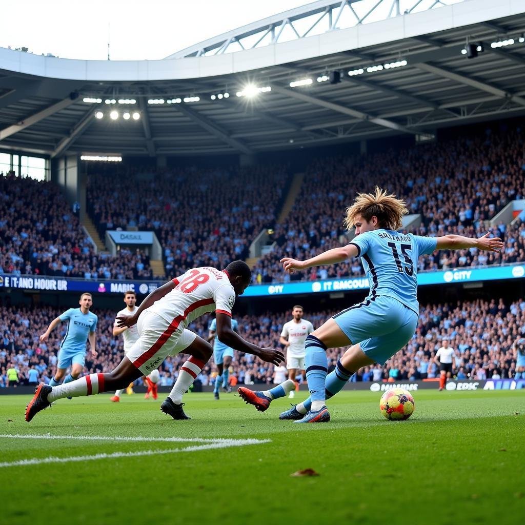 Haaland scores against Brighton in a Man City match