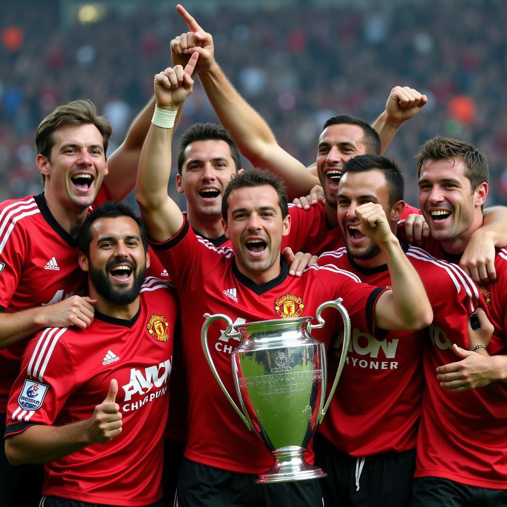 Manchester United 2008 Champions League Win Celebration