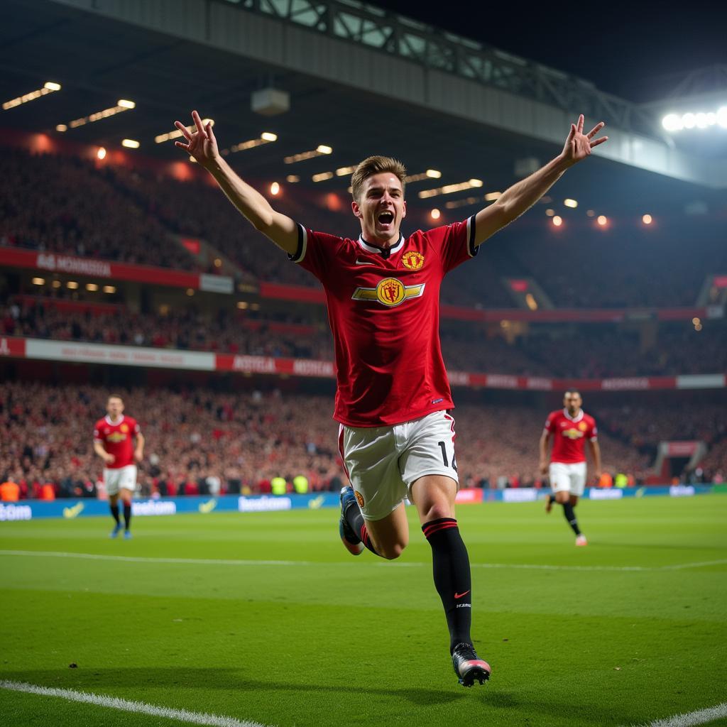 Erling Haaland at Old Trafford