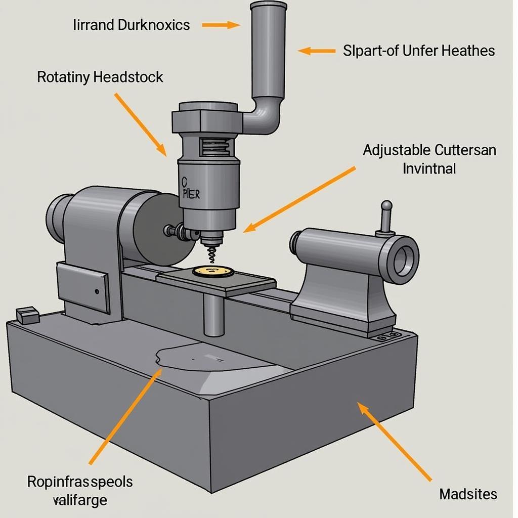 Components of a Manual Spiral Staircase Lathe