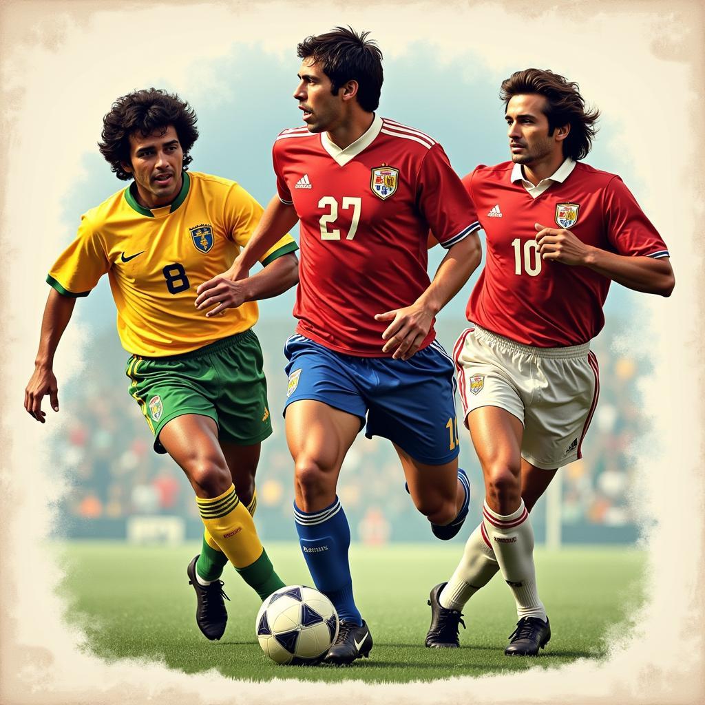 Football Legends: Maradona, Pelé, and Cruyff