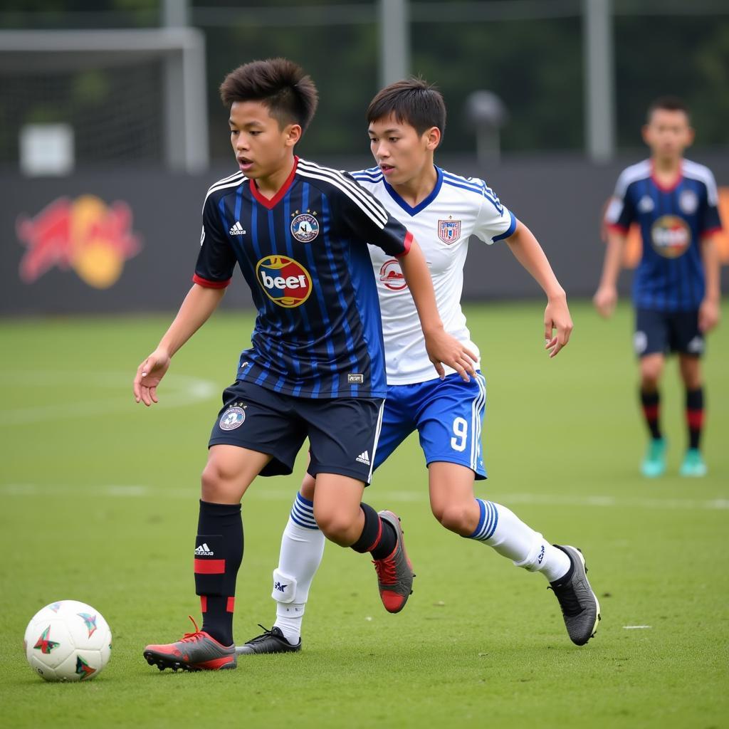 Martin Lo playing in youth academy matches