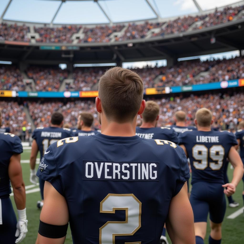 Mayor Player Leading Football Team