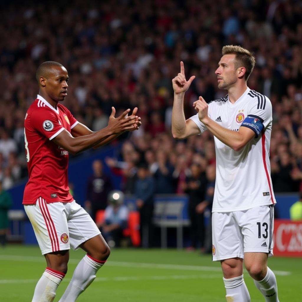 Mbappé and Haaland Celebrating Goals